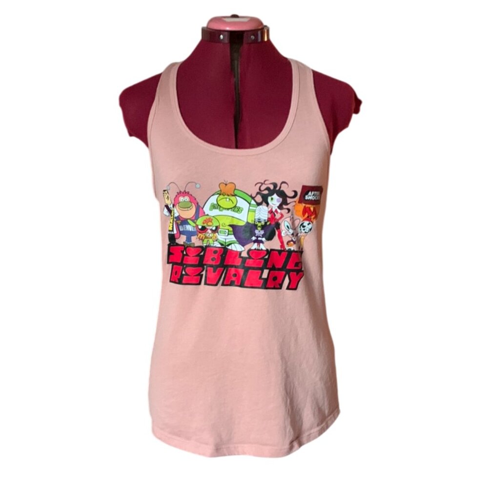 VINTAGE - Pink - Roller derby - Arch - Sibling Rivary  2018 - Tank Top Large